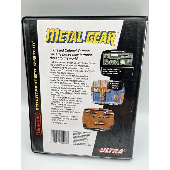 Metal Gear (Nintendo Entertainment System, 1988) Cart, Manual, & Case - Picture 3 of 12